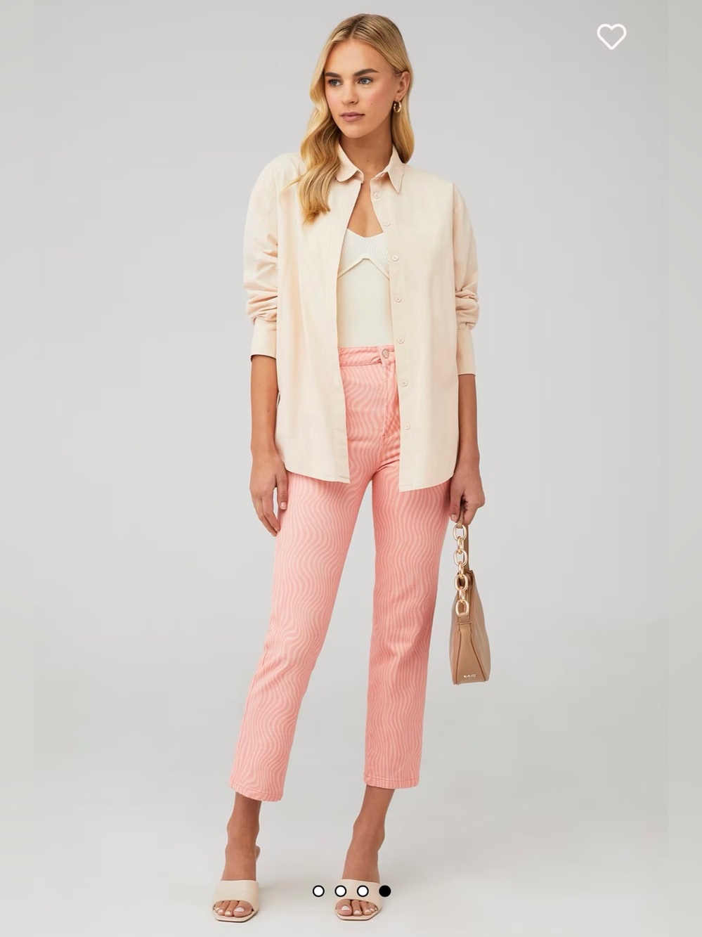PEPPERMAYO Women's Electric Avenue Denim Jean Cotton Pants in Pink Wave Size 6